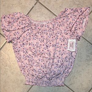 Pink Floral Kids Blouse